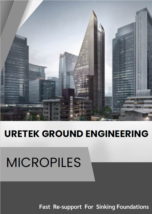 Uretek Company profile Micropile ENGLISH version brochure banner